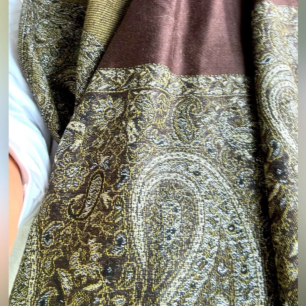 Olive and silver pashmina